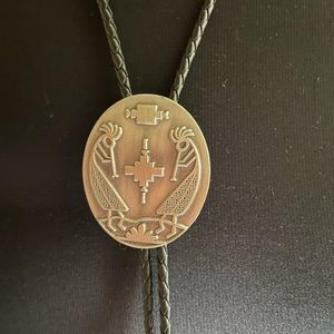 Vintage Bolo Tie Ancient Kokopelli